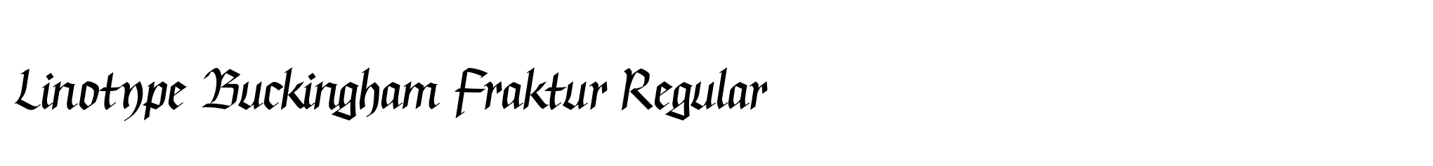 Linotype Buckingham Fraktur Regular image
